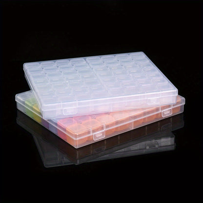 Transparent Plastic Beads Storage Box Set