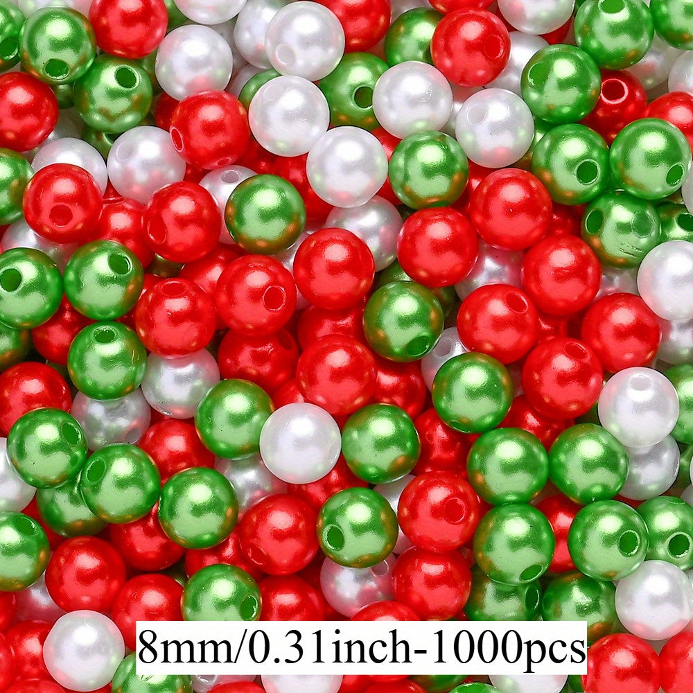 Christmas Imitation Pearl Acrylic Beads
