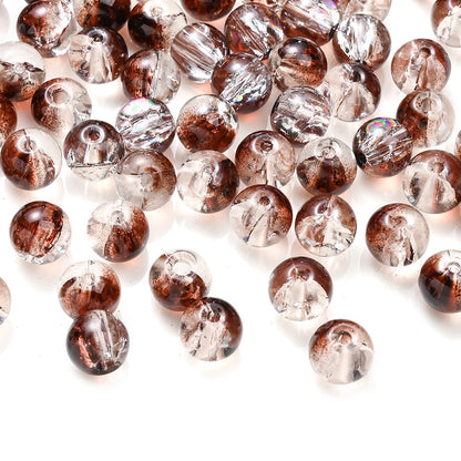 Gradient Crackle Glass Spacer Beads