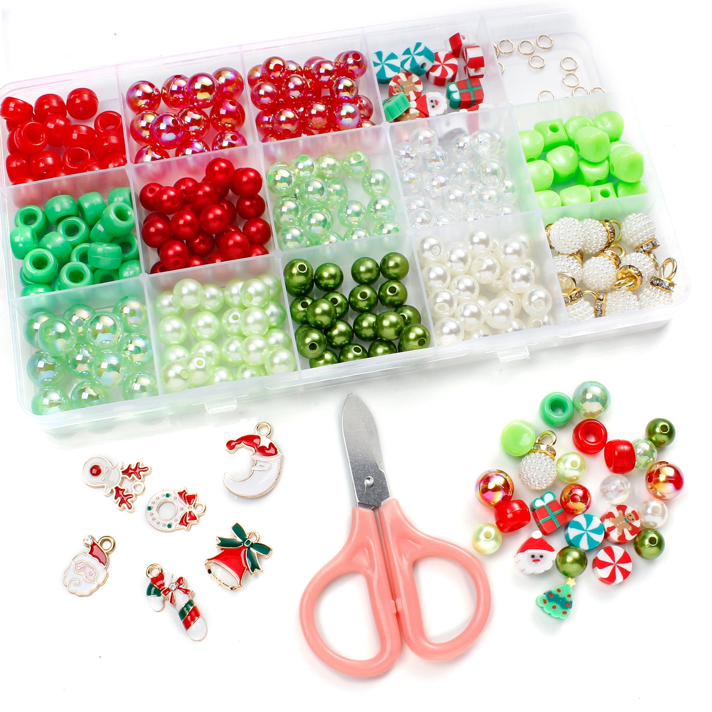 15-Grid Christmas DIY Jewelry Making Kit