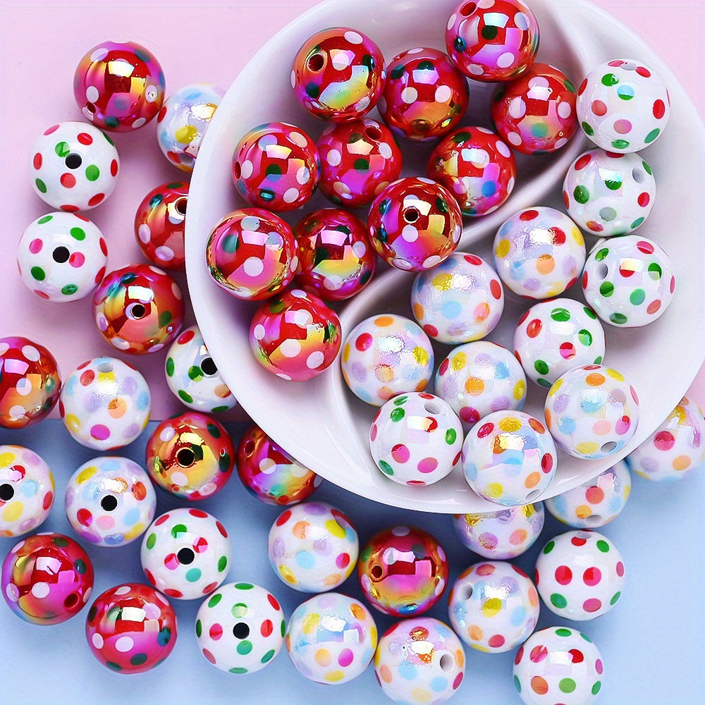16mm Spotted Print UV Acrylic Beads