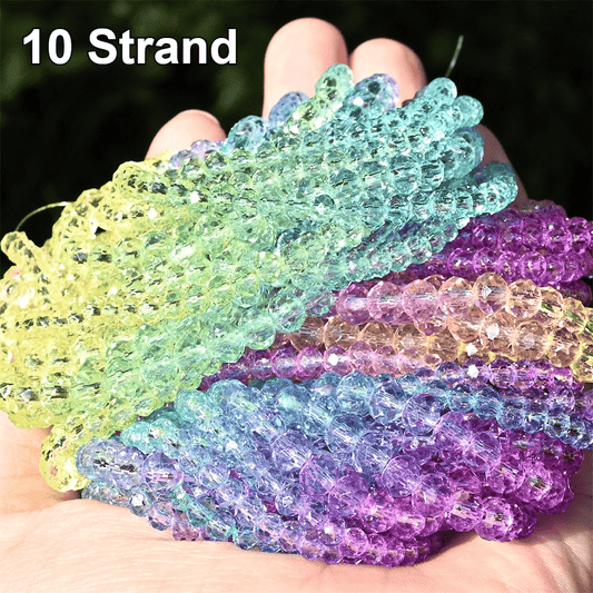 10 Strands Transparent Imitation Crystal Beads
