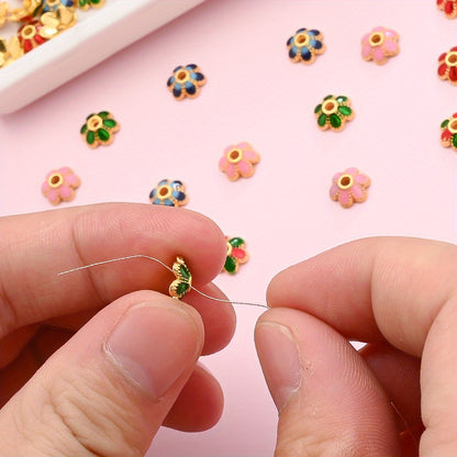 7mm Alloy Flower Cap Beads
