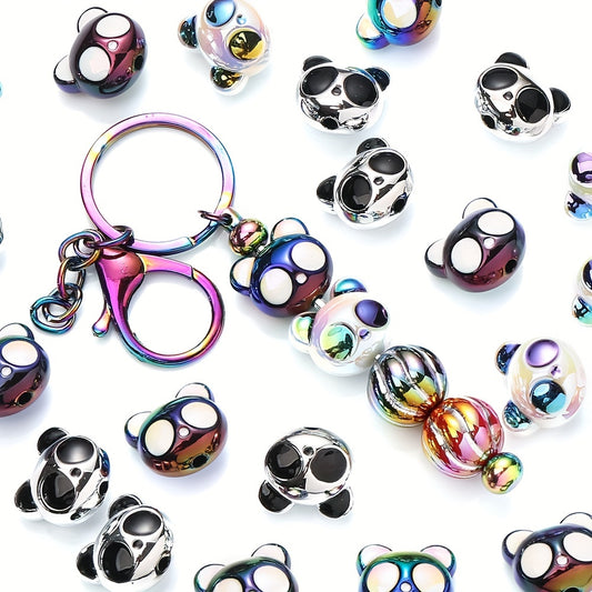 5pcs AB Color Acrylic Panda Beads