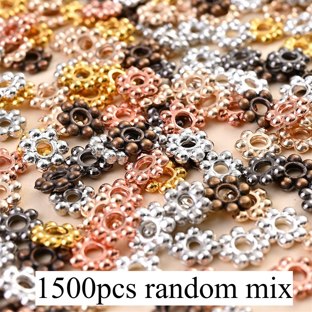 6mm Mini Flower Plastic Spacer Beads
