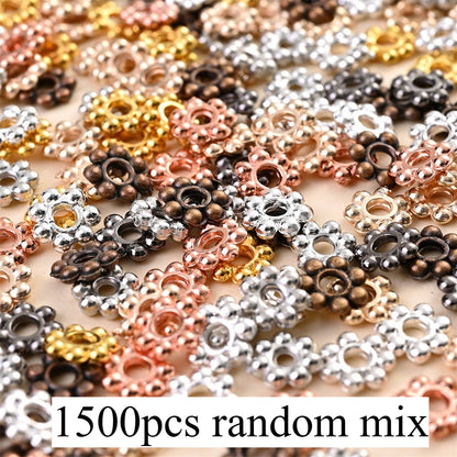 6mm Mini Flower Plastic Spacer Beads