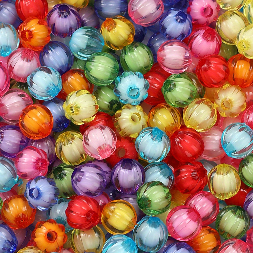 8/10mm Acrylic Pumpkin Beads