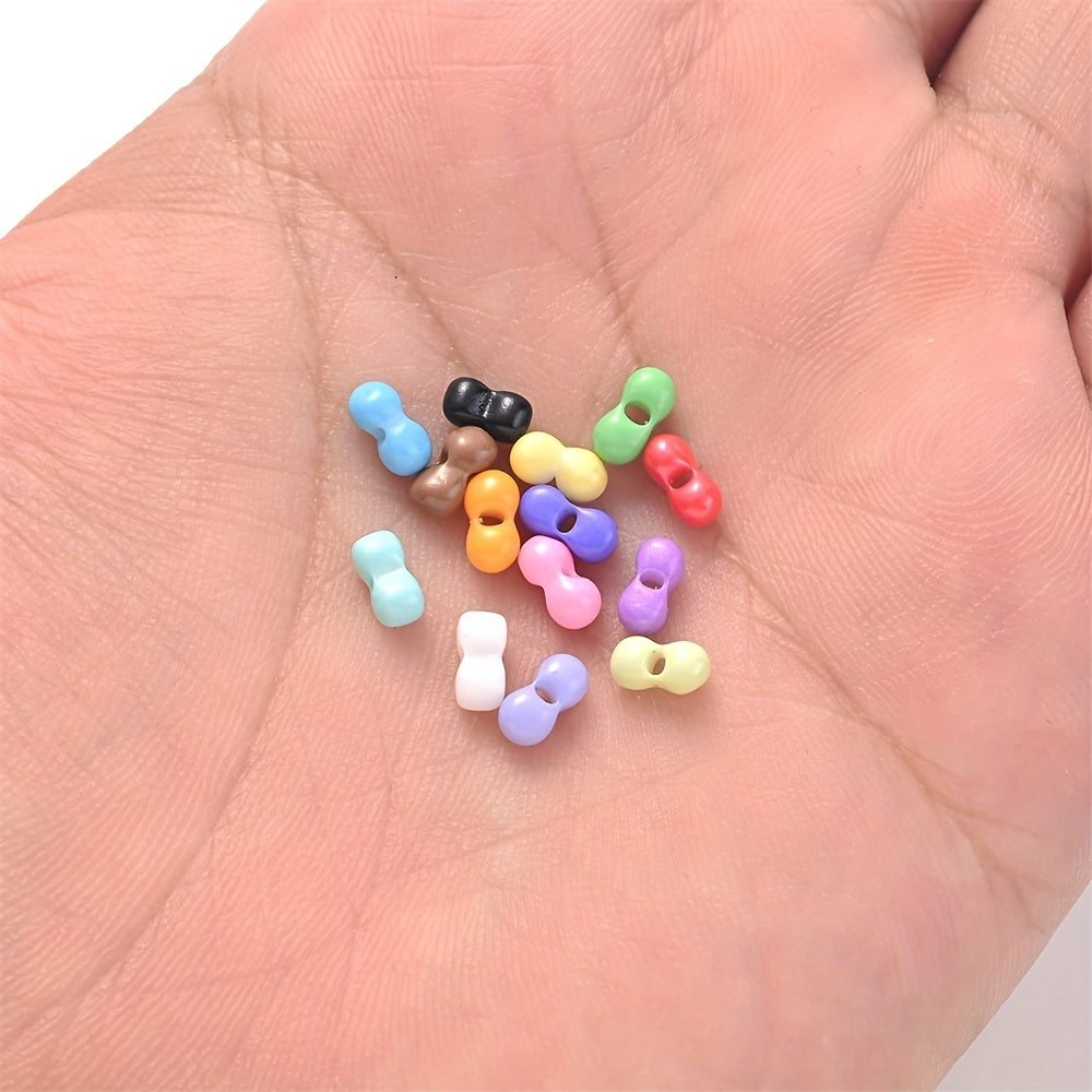 Mix Color Glitter Transparent Plastic Pony Beads