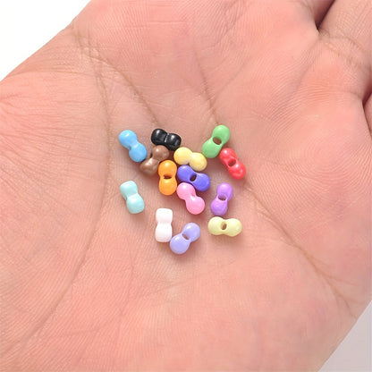 Mix Color Glitter Transparent Plastic Pony Beads