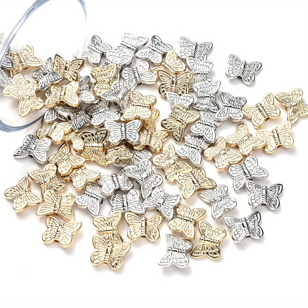 50pcs 14x11mm CCB Butterfly Shape Beads
