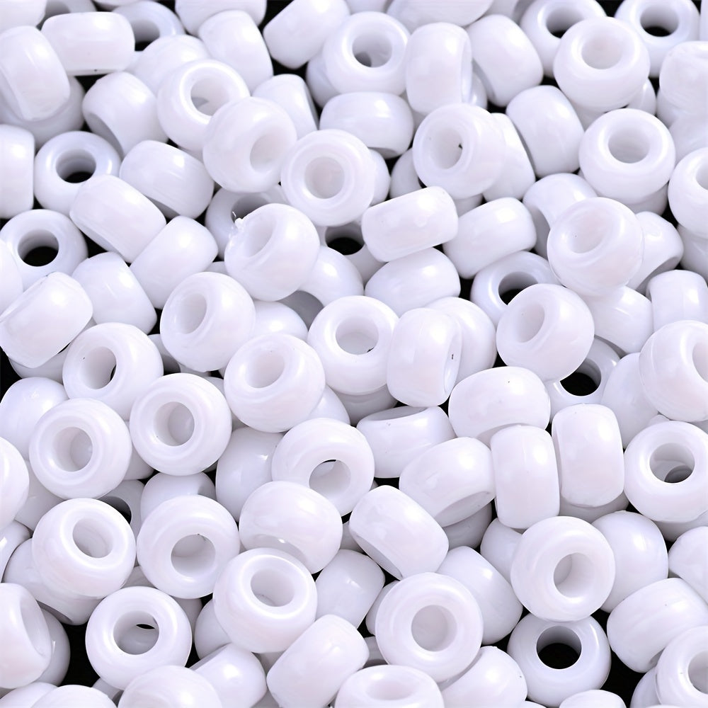 100pcs 7mm Solid Color Acrylic Beads