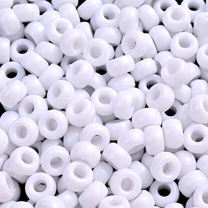 100pcs 7mm Solid Color Acrylic Beads