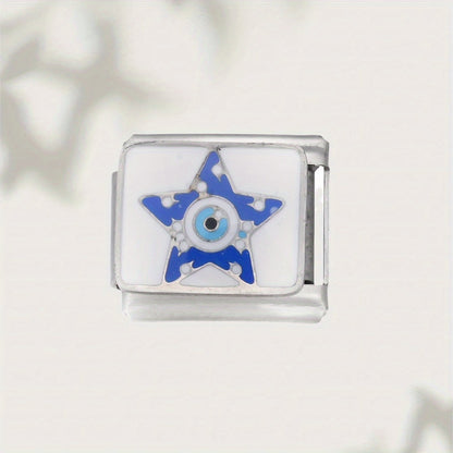 1pc 9mm Stainless Steel Italian Charm Bead