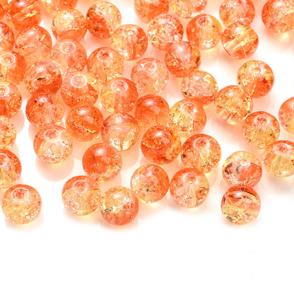 Gradient Crackle Glass Spacer Beads