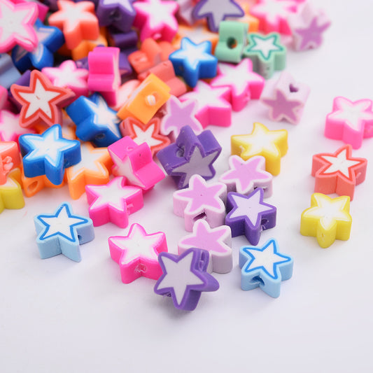 30/50pcs Colorful Clay Shape Beads