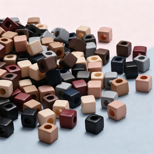 20/100pcs 7-10mm Morandi Color Acrylic Beads