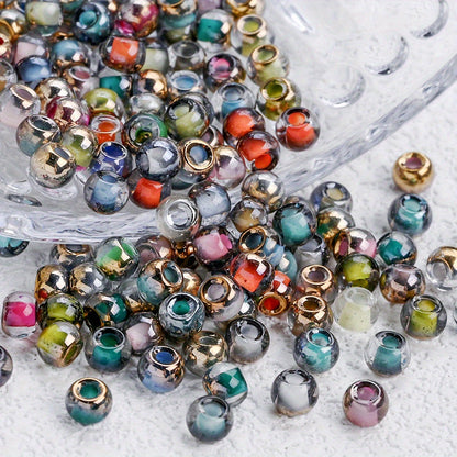 4mm Metallic Glass Seed Beads