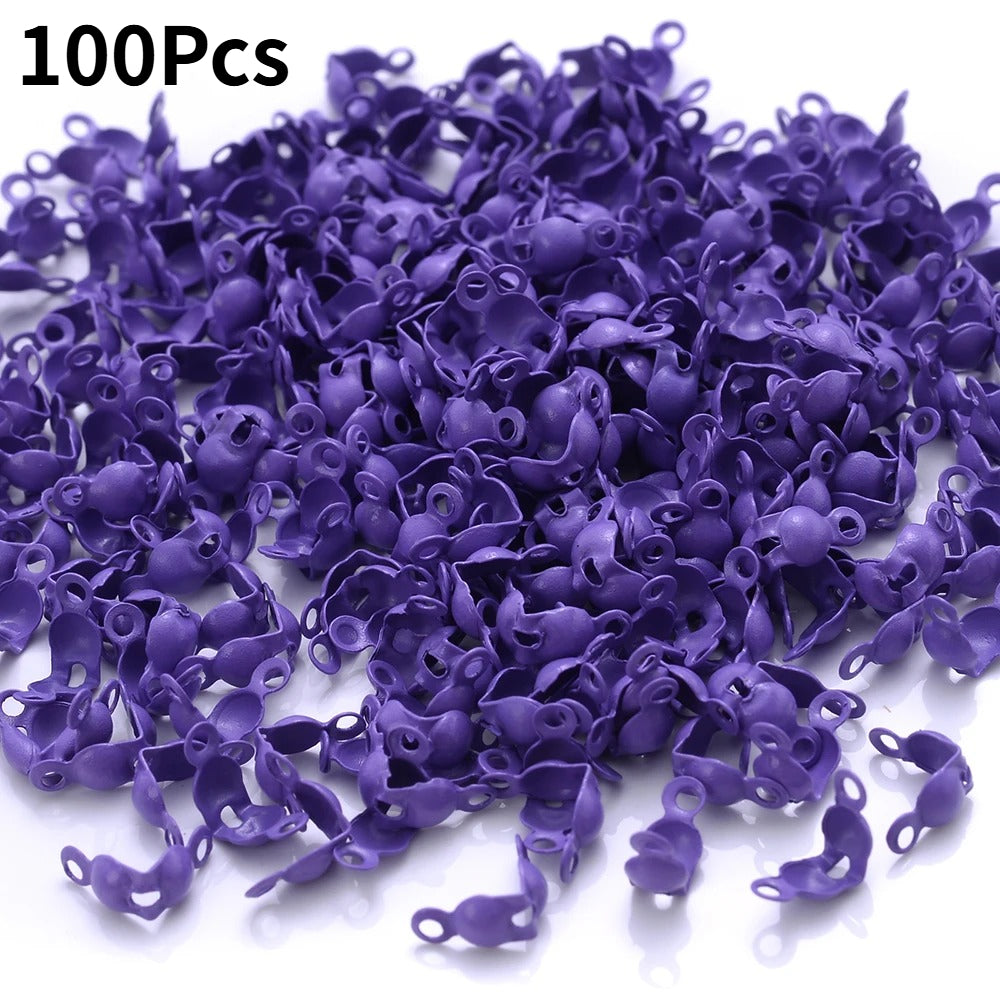 100/200pcs 4x8mm Ball Chain Connector Crimp Beads