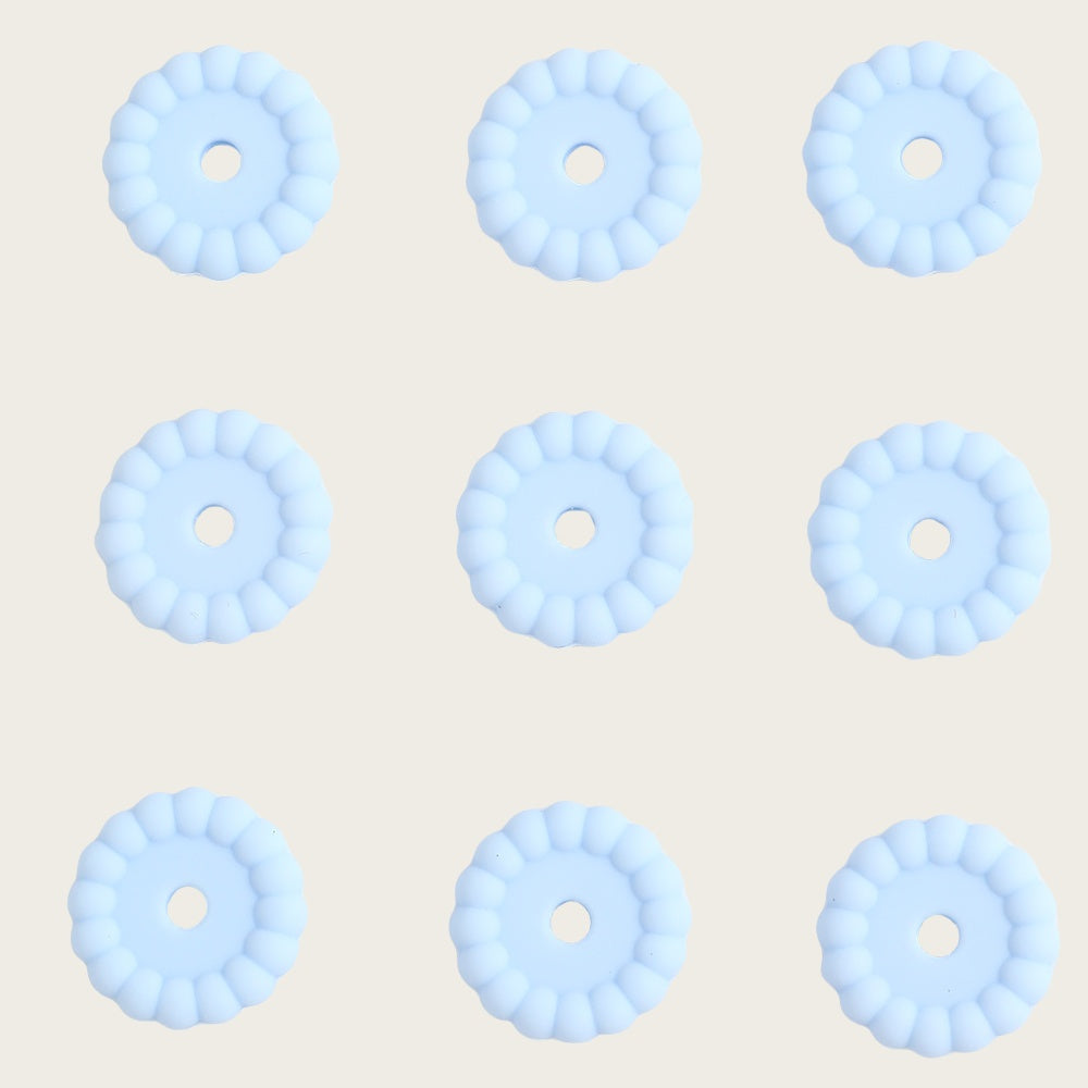 10pcs 12/15mm Silicone Disc Beads