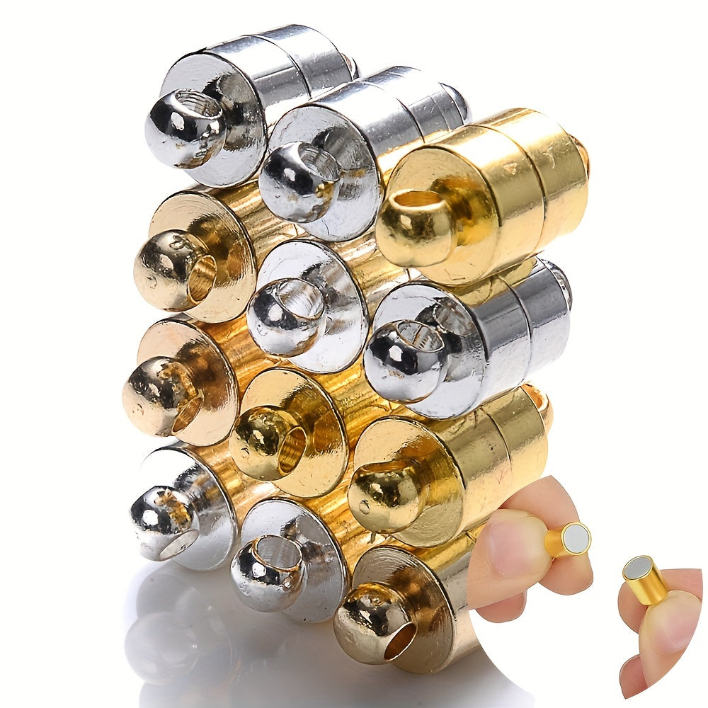 5pairs Round Alloy Magnetic Connected Clasps