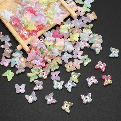 12x10mm UV Pearlescent Acrylic Butterfly Beads