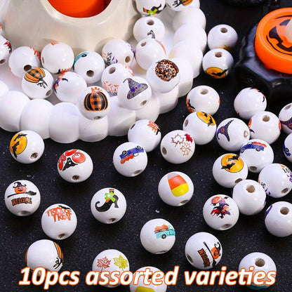 15mm Halloween Wooden Spacer Beads