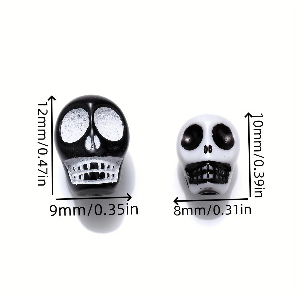 Colorful Acrylic Skull Spacer Beads