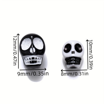 Colorful Acrylic Skull Spacer Beads