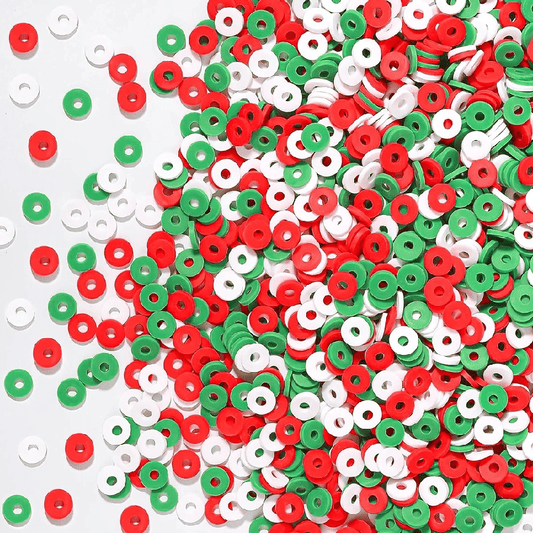 50g/bag 6mm Christmas Polymer Clay Heishi Beads