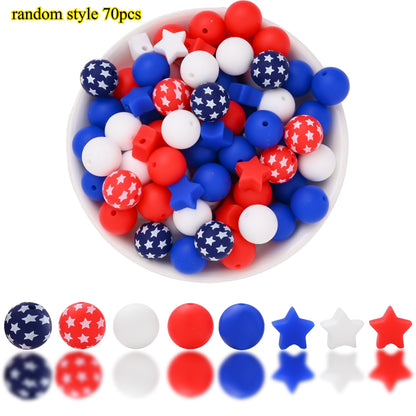 Patriotic Silicone Bead Mix