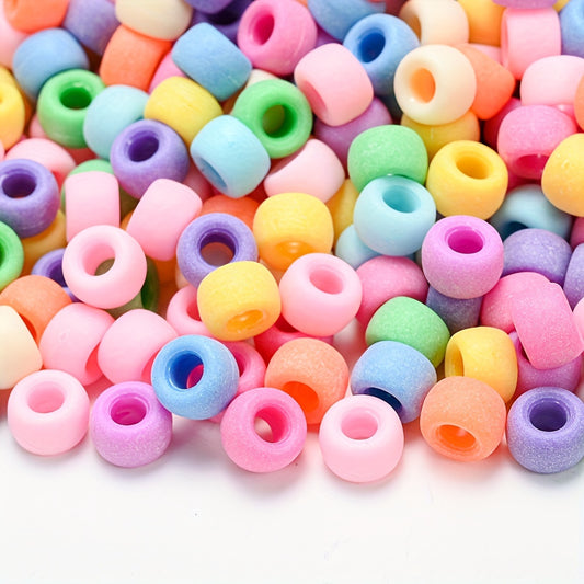 100pcs Candy Color Acrylic Big Hole Beads