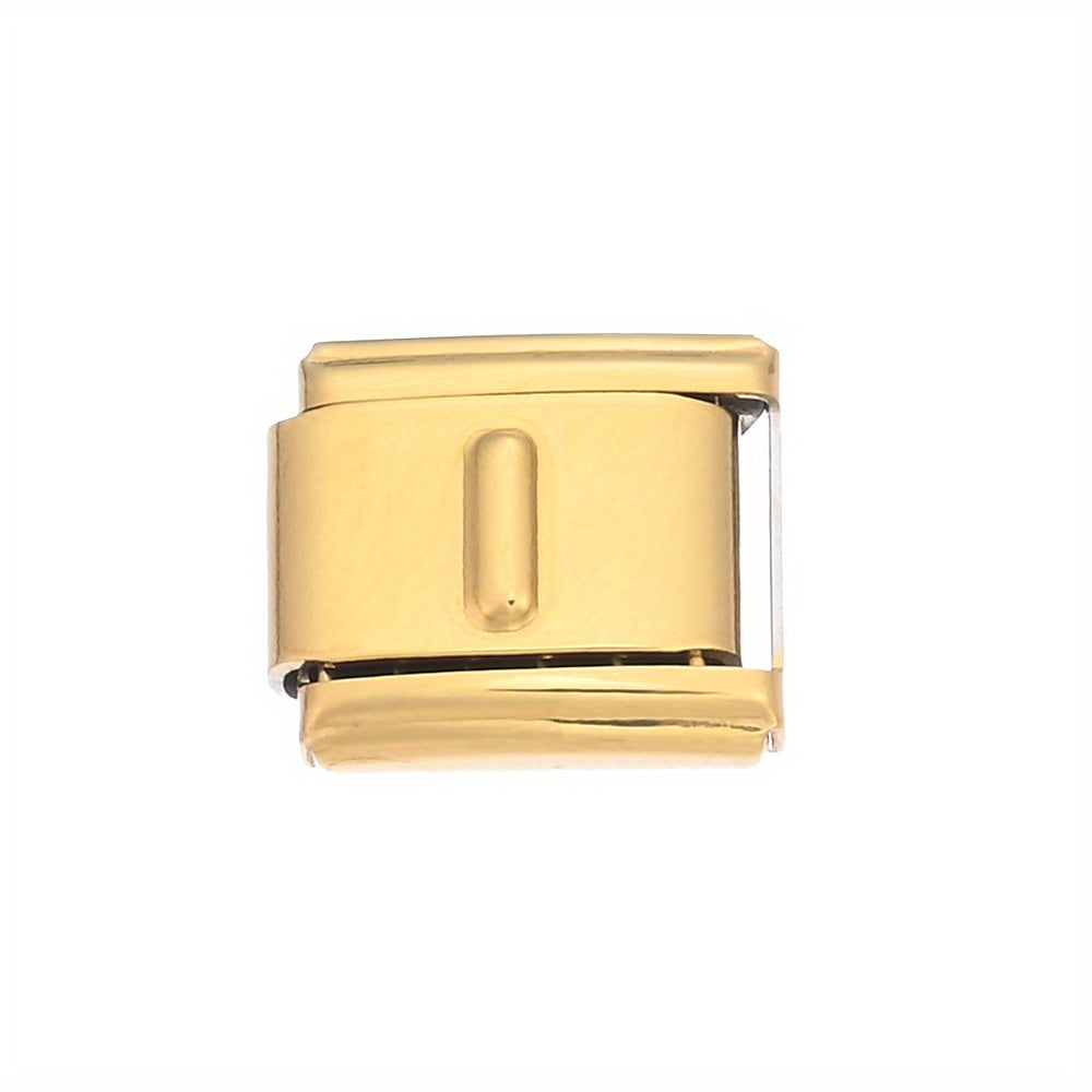 1pc 9x10mm Golden Stainless Steel Letter Bead