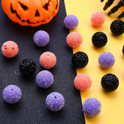 Halloween Frosted Rhinestone Ball Beads