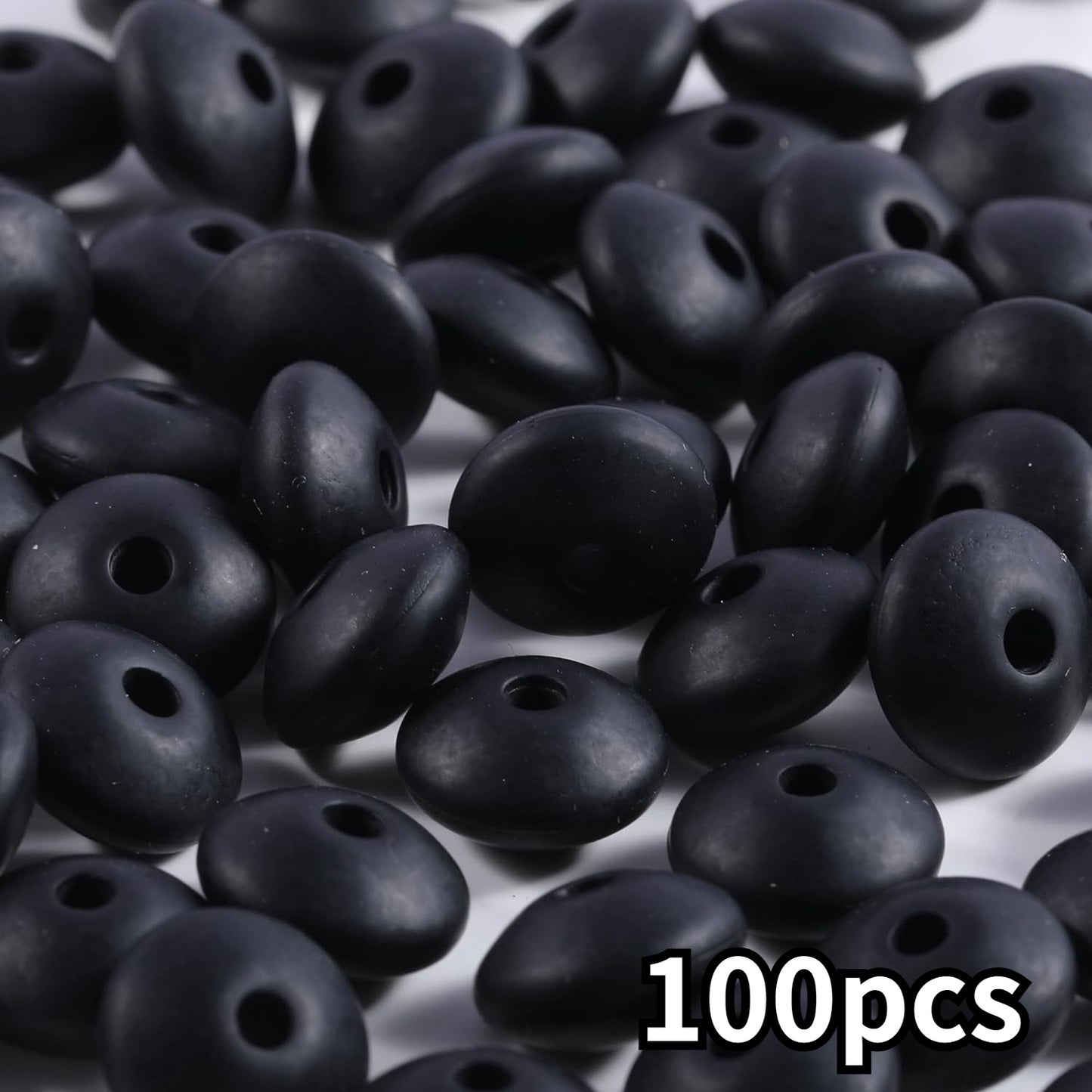 Assorted Silicone Lentil Abacus Focal Beads