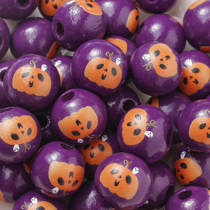 16mm Halloween Wooden Beads