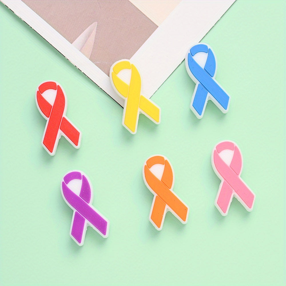 Cancer Awareness Ribbon Focal Beads