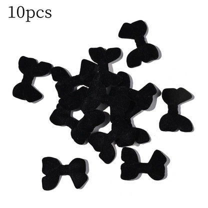 Resin Flocked Bowknot Beads