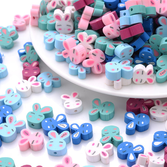30/50pcs 8-10mm Rabbit Soft Clay Beads