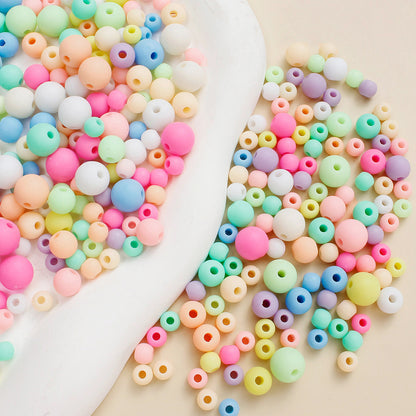 Matte Acrylic Round Spacer Beads