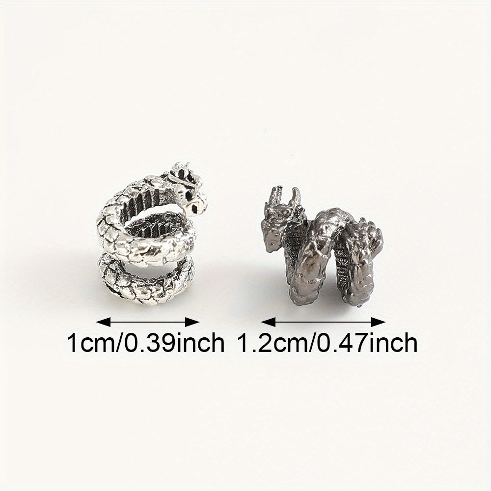 Spiral Dragon Alloy Spacer Beads
