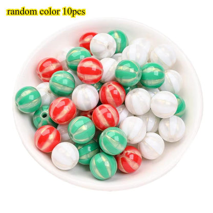 16mm 3D Christmas Pumpkin Acrylic Beads, 10pcs