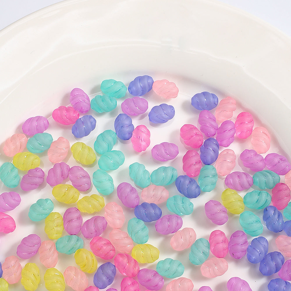 Mixed Color Oval Acrylic Beads