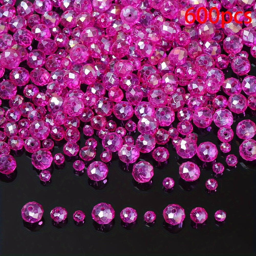 Rose Crystal Glass Beads