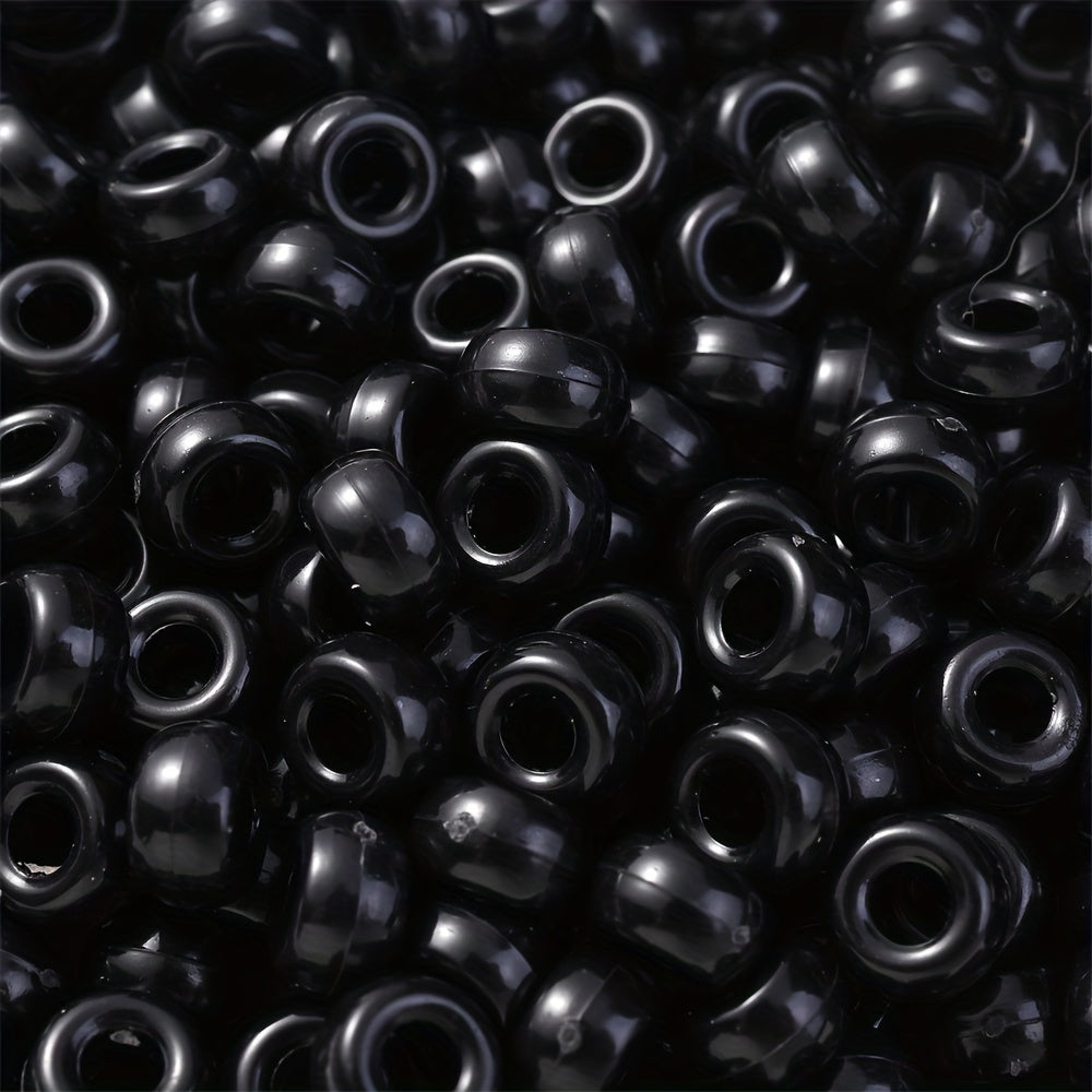 Black and White Plum Blossom Acrylic Spacer Beads