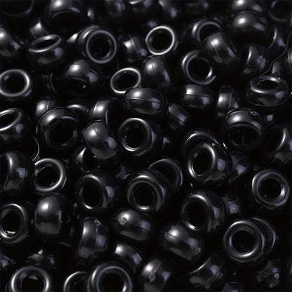 Black and White Plum Blossom Acrylic Spacer Beads
