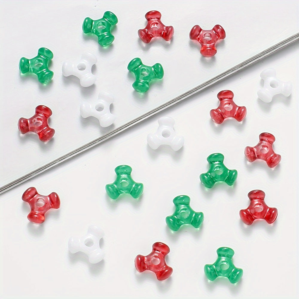 500pcs Christmas Mixed Color Acrylic Beads
