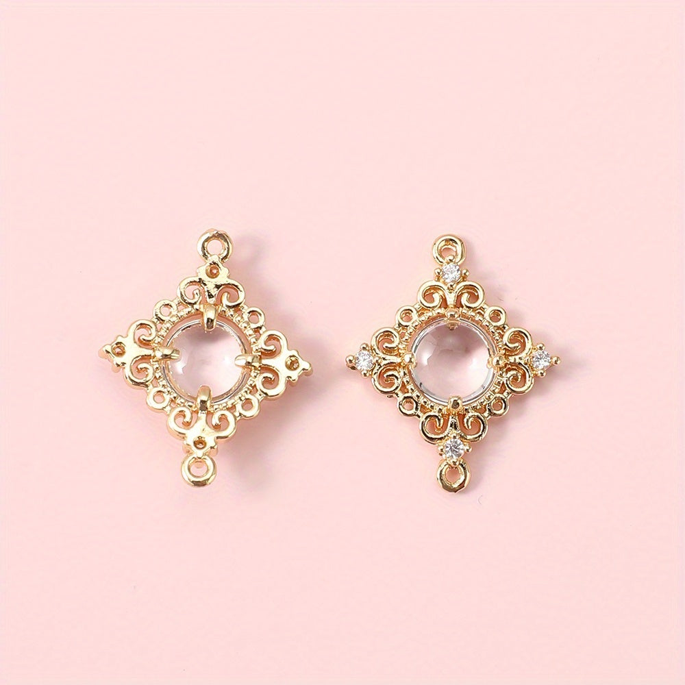 Four-Pointed Star Glass Pendants