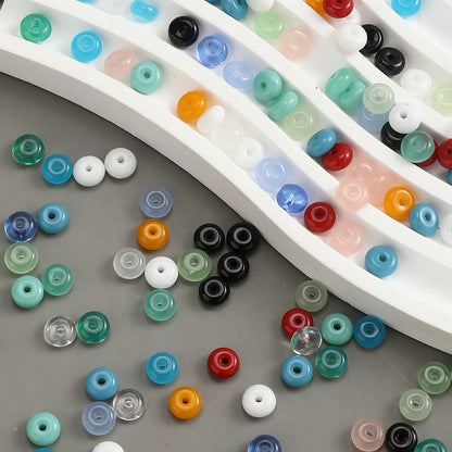 200pcs 3x6mm Colorful Glass Seed Abacus Beads