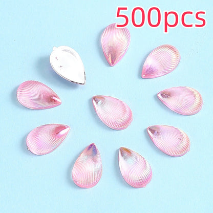 500pcs 8x12mm Waterdrop Resin Flatback Beads