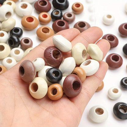 30/50pcs 8x13mm / 10x17mm Flat Round Wooden Beads